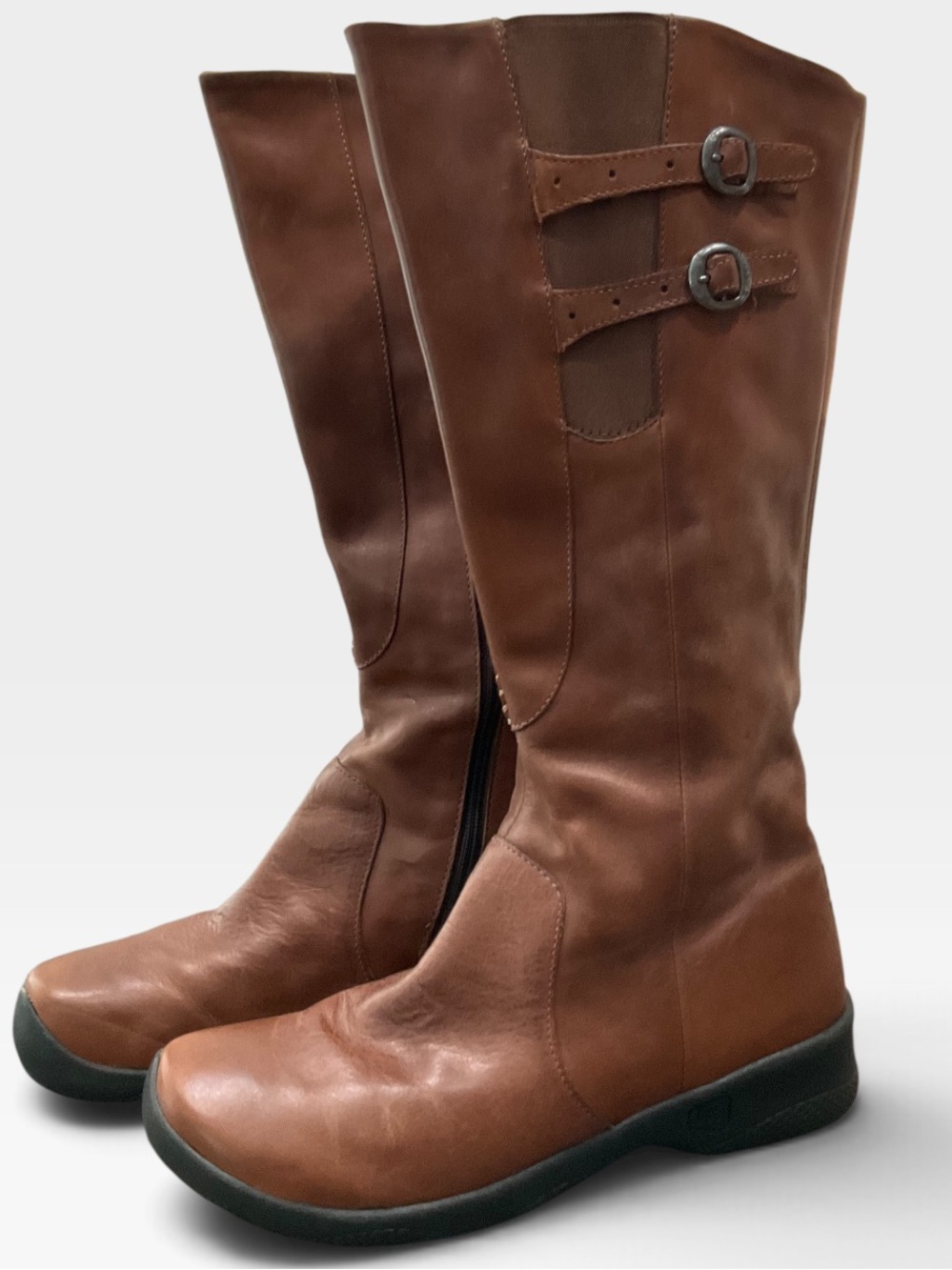 Keen Riding Hybrid Boots Womens Bern Baby Bern Brown Leather Knee High Sz 11 NEW
